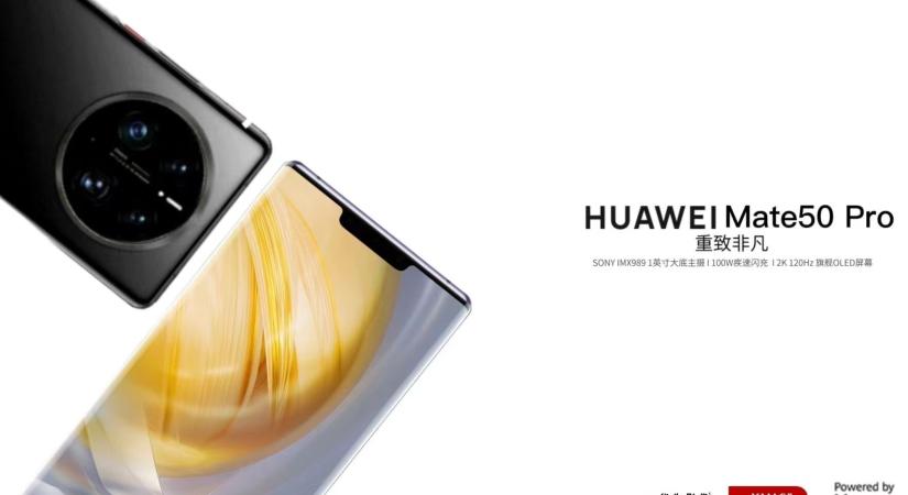 66 wattos töltés és Snapdragon 8 Gen 1 a Huawei Mate 50-ben
