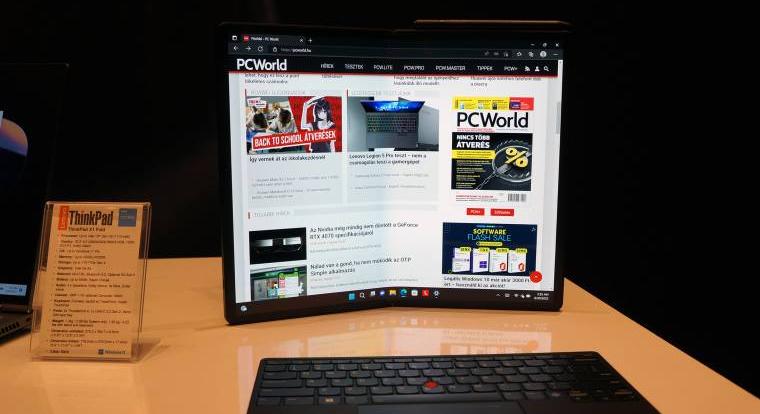 Szintet lépnek a ThinkPadek - itt a Lenovo még jobb hajtható kijelzős laptopja