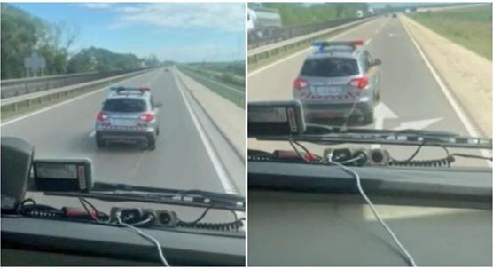 Mintha szándékosan tartotta volna fel a magyar katonai rendész a román kamionost - videó