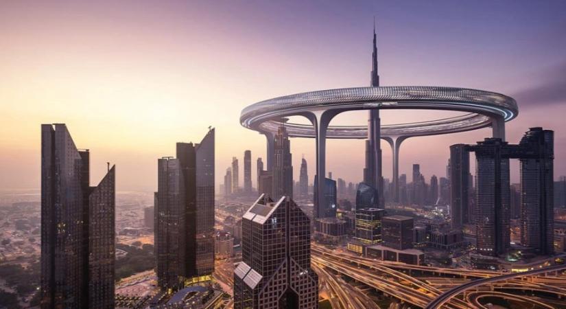 Gigantikus gyűrűt építenének a világ legmagasabb épülete köré - képek