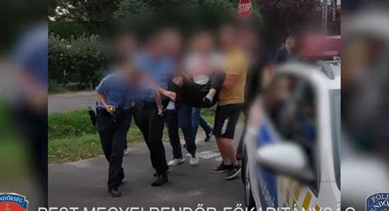 Mivel önként nem ment, felnyalábolták - rendhagyó elfogásról tett ki videót a rendőrség
