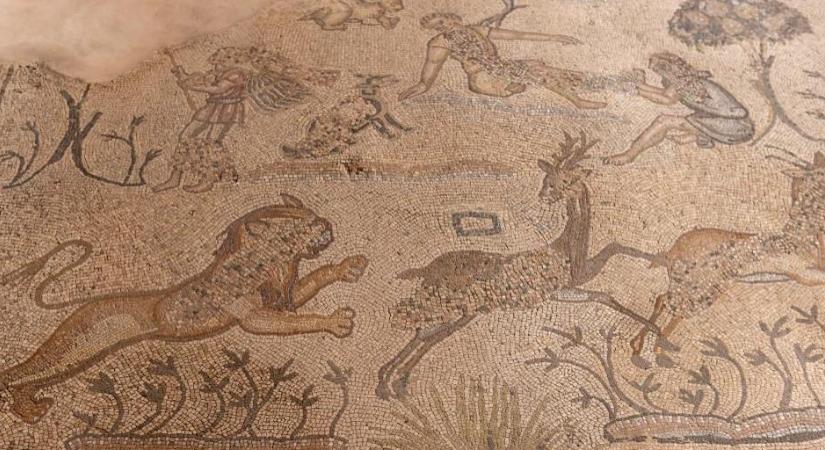 Szokatlanul finom kidolgozású bizánci mozaikokat fedeztek fel a Gázai övezetben