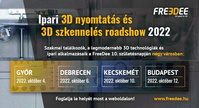 3D nyomtatás és 3D szkennelés roadshow négy városban