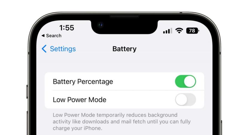 A következő iOS 16 frissítésben változni fog az akkumulátor állapotsora