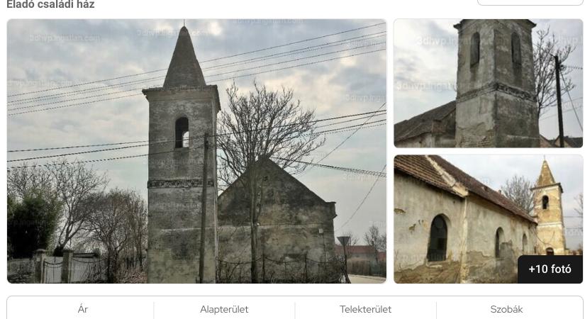 Családi házként árulnak egy templomot Veszprém megyében