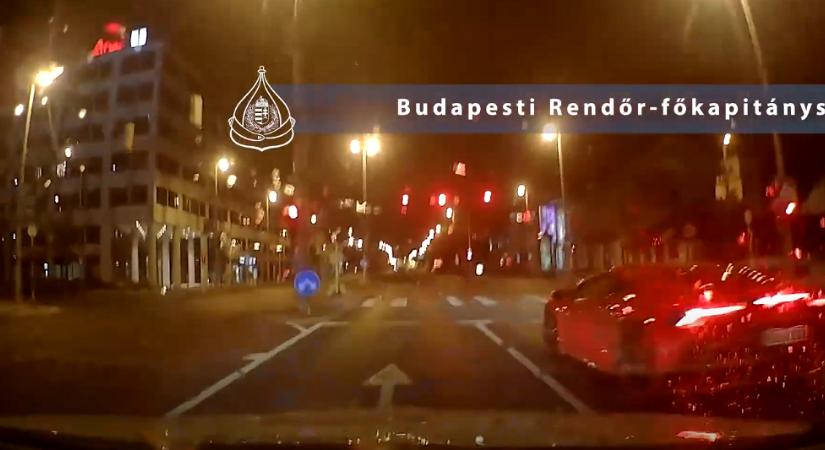 Lekapcsoltak a rendőrök a Váci úton egy Lamborghinit, engedély nélkül vezette egy 17 éves fiú (videó)