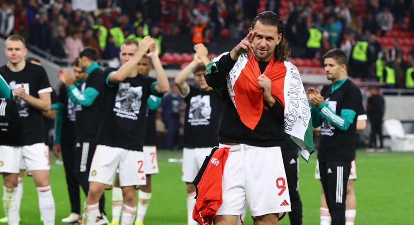 Videón Szalai Ádám beszéde a B-középből az utolsó válogatott meccse után