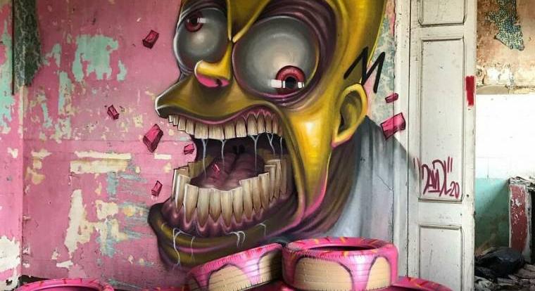 Bizarr graffitiket készít kedvenc karaktereidről egy spanyol művész