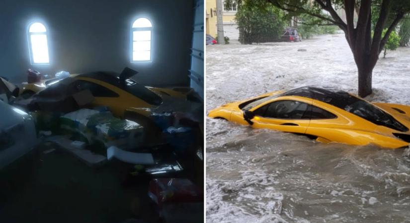 Fotók: az utcára sodorta, majd félig ellepte az özönvíz a vadiúj McLarent Floridában