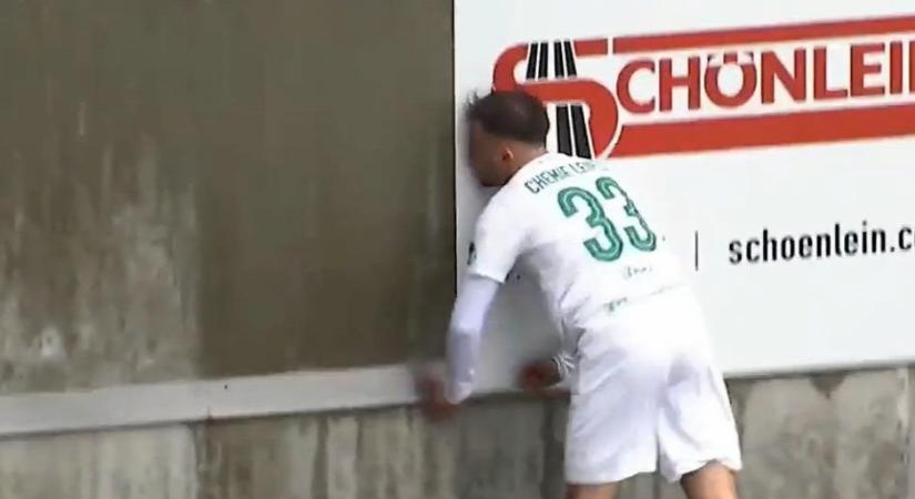 Lefejelte a betonfalat a német focista, majd ijesztő módon esett össze - videó