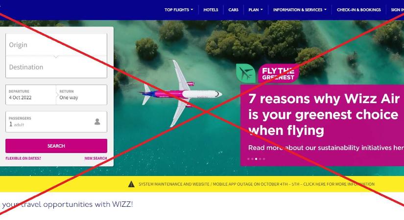 Teljesen leáll a Wizz Air mobilalkalmazása és weboldala karbantartás miatt