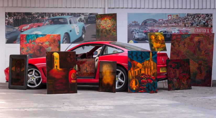 A Ferrari ihlette a rocksztár festményeit, most eladja őket