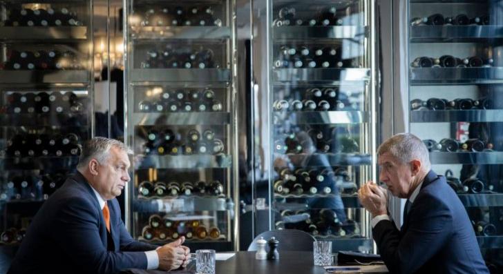 Orbán Viktor és Andrej Babis találkozója Pruhonicében