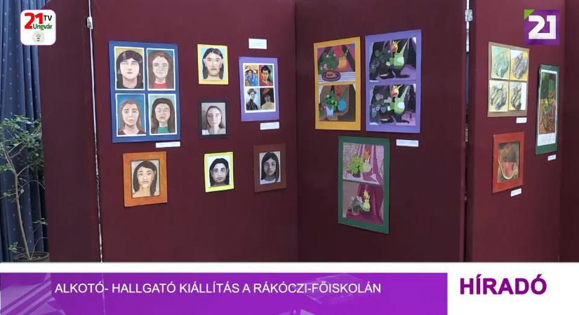 Alkotó- hallgató kiállítás a Rákóczi-főiskolán (videó)