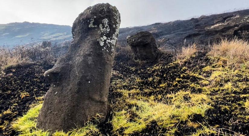 Tűz rongálta meg a titokzatos húsvét-szigeti szobrokat