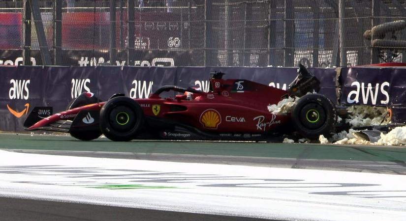F1: Leclerc összetörte a Ferrarit az edzésen