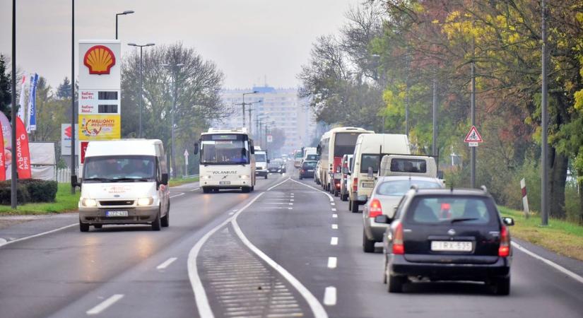 ÚtON: torlódik a forgalom az Algyői úton és József Attila sugárúton is