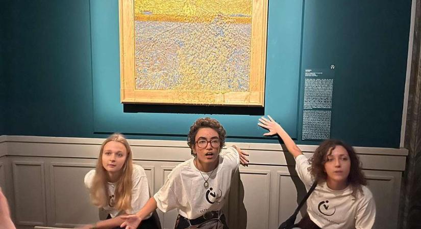 Klímaaktivisták borsólevessel öntöttek le egy Van Gogh-festményt Rómában