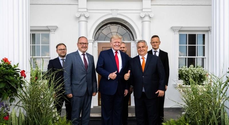Huszonegy fős delegáció élén utazott Orbán Trumphoz augusztusban