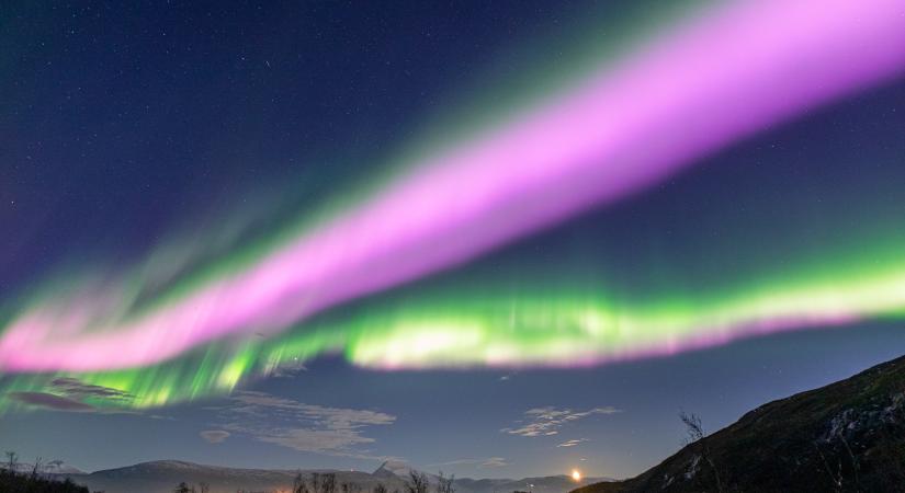 Nap képe: rózsaszínű sarki fény világította be Észak-Norvégiát
