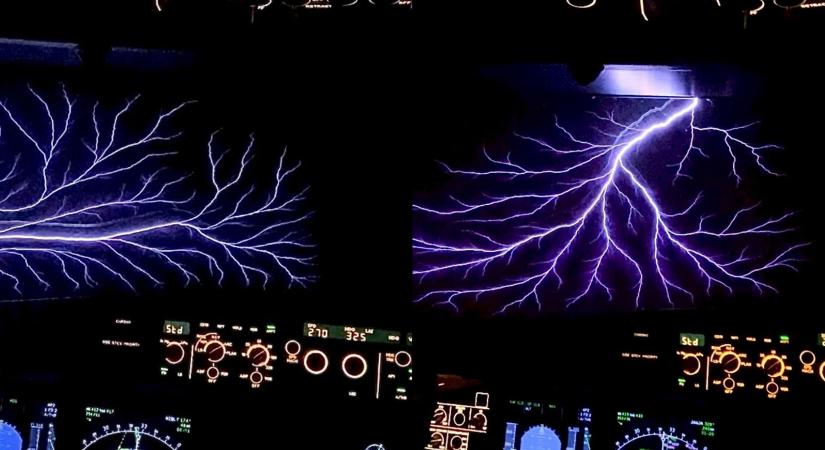 Lenyűgöző fotót készítette egy pilóta a különleges Szent Elmo tüze meteorológiai jelenségről