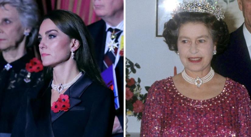Katalin hercegné II. Erzsébet királynő előtt is tisztelgett a Fegyverszünet Napján