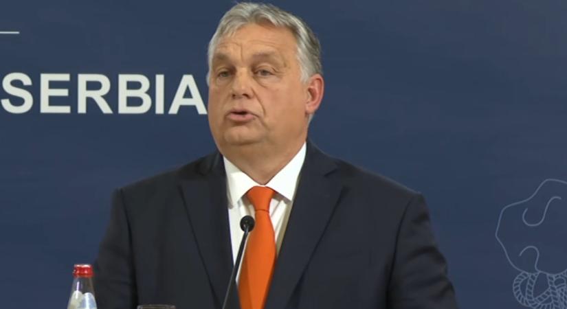 Orbán Viktor Belgrádban: Békét akarunk és tűzszünetet