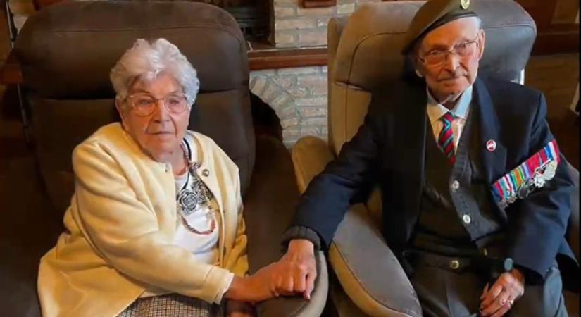 78 év után találkozott újra a Normandiánál partraszálló veterán, és egy francia nő, akinek azóta őrizte a fényképét