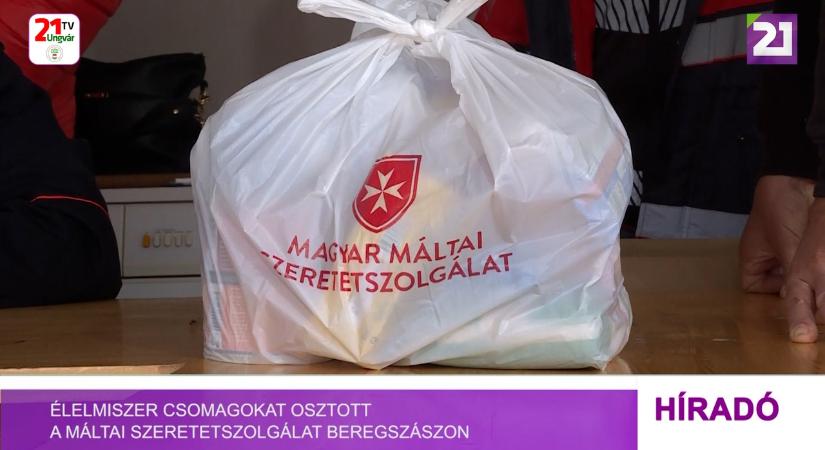 Élelmiszer csomagokat osztott a Máltai Szeretetszolgálat Beregszászon (videó)