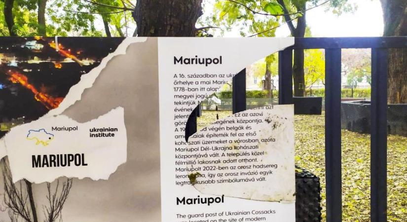 Megrongálták az ukrán háború pusztításairól szóló kiállítást