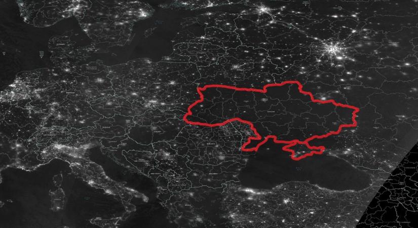 Már az űrből is látszik, hogy Ukrajnában elment az áram – Fotók