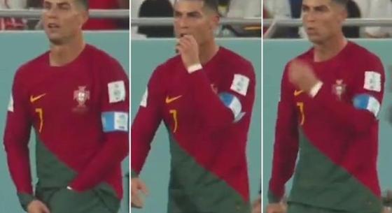 Ronaldo a nadrágjából nassolt valamit meccs közben