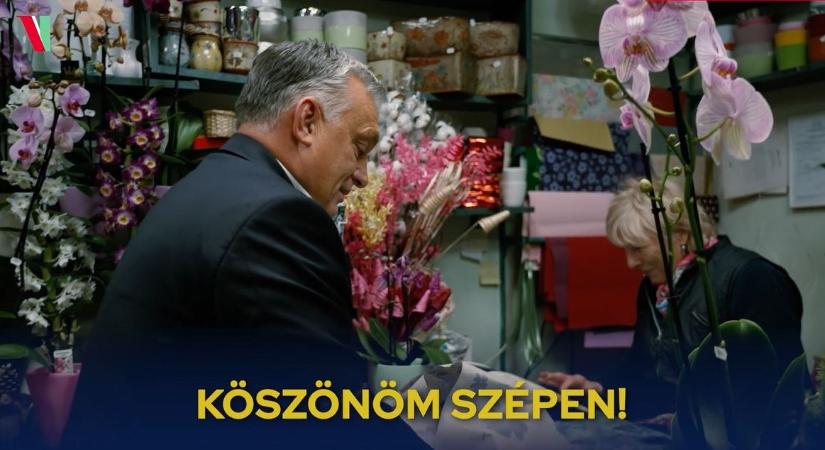 Orbán beugrott egy virágboltba ádventi koszorúért (videó)