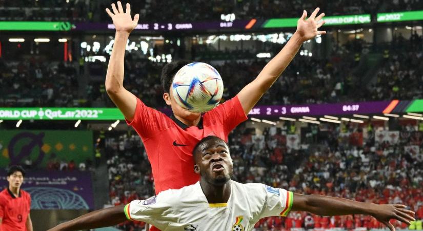 Öt gól, késői kiállítás és megannyi izgalom: Ghána kisemmizte a dél-koreai csapatot