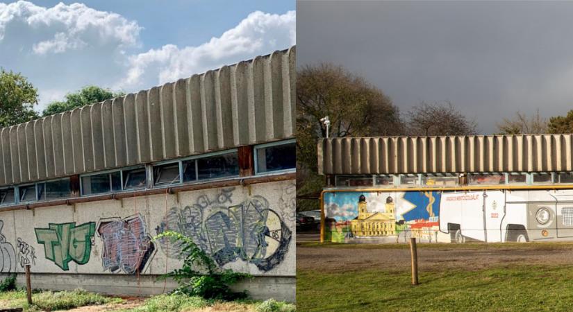 „Nekimentek” a graffitisek a mentőállomás falának Debrecenben – ez lett belőle