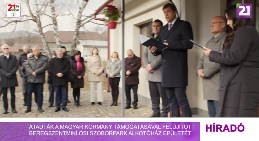 Átadták a magyar kormány támogatásával felújított beregszentmiklósi szoborpark alkotóház épületét (videó)