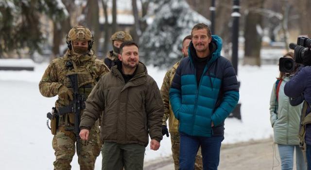 Bear Grylls Ukrajnában járt