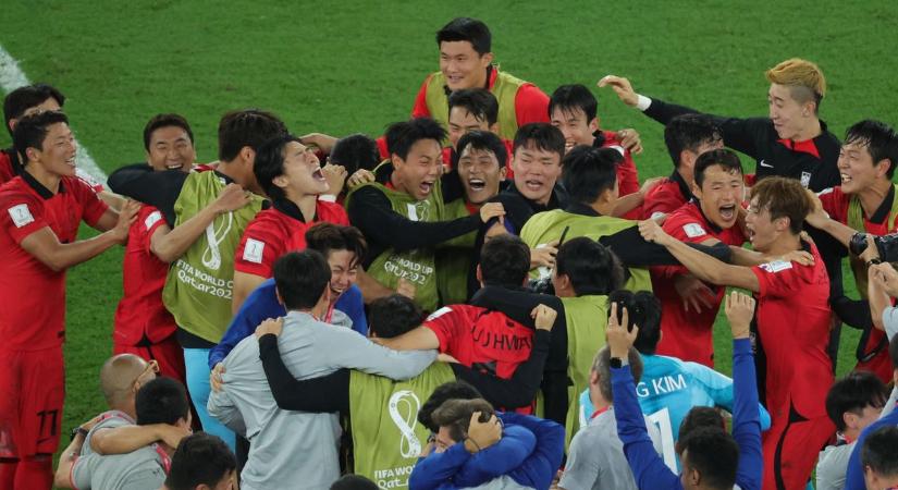 A dél-koreaiaknak nyolcaddöntőt ért a Portugália ellen a 91. percben lőtt győztes gól