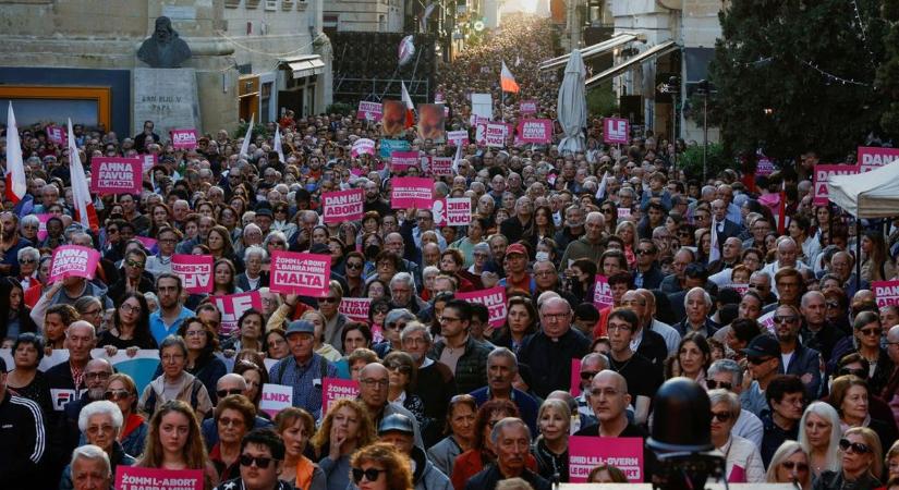 Több ezren tüntettek Máltán az abortuszszabályozás lazítása ellen