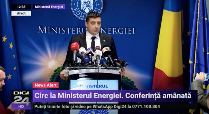 Botrány a minisztériumban: az energiaügyi miniszter helyett George Simion AUR-elnök lépett a mikrofonhoz