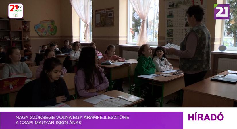 Nagy szüksége volna egy áramfejlesztőre a csapi magyar iskolának (videó)