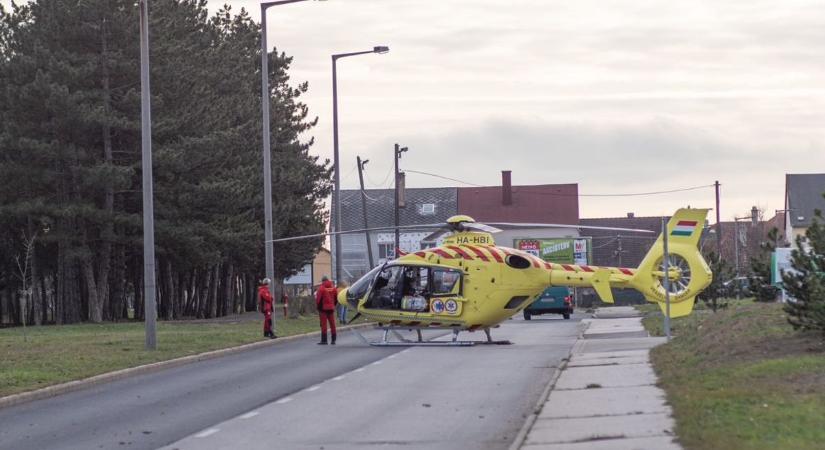 Újraélesztésben vett részt a metőhelikopteres mentőegység Veszprémben