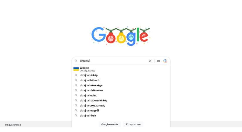 Az ukrajnai háborúra kerestek rá a legtöbben idén a magyarok a Google-ben