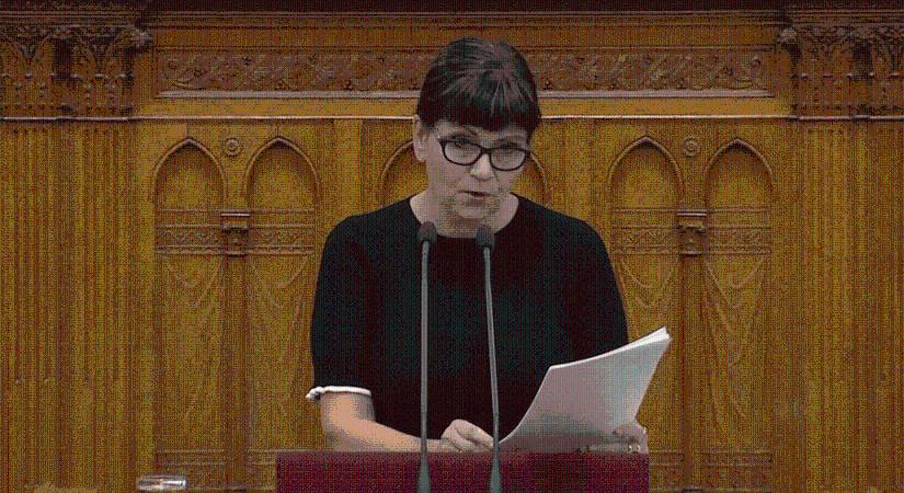 Néma csendbe merevedtek a Fideszesek szégyenünkben mikor Kálmán Olga kiment a pulpitusra