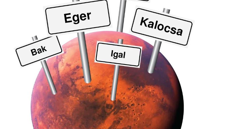 Magyar városnevek kerültek a Mars térképére: itt van, melyik településeinkről nevezték el a vörös bolygó krátereit