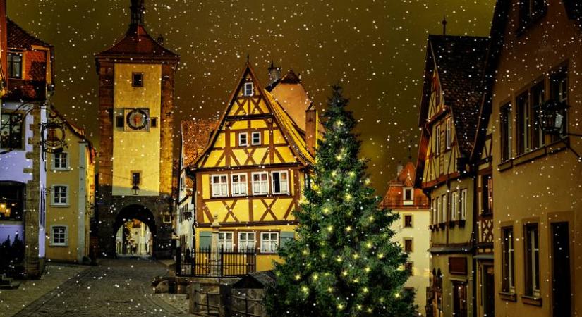 Igazi mézeskalács-városka Bajorországban: Rothenburg ob der Tauber házai képeslapra illenek karácsonykor