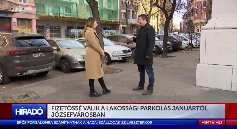 Fizetőssé válik a lakossági parkolás januártól Józsefvárosban