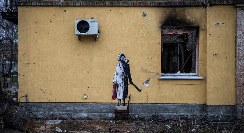 Elkapták a tolvajt, aki eltávolította a méregdrága Banksy-művet Ukrajnában