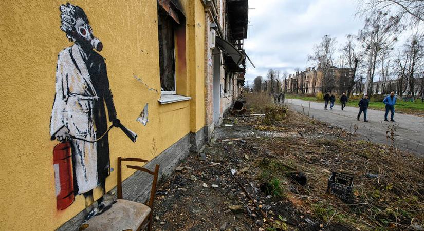 Banksy ukrajnai művének tolvaja akár 12 év börtönbüntetést is kaphat
