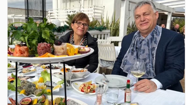 Homár, polip, halpástétom: Orbán Viktor és felesége megebédelt Rómában